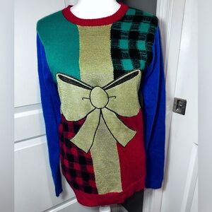 Ugly Christmas Sweater Bow Ribbon Present